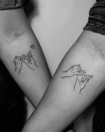 Matching pinky promises by Wiki Mouse Tattoo