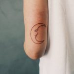 Personified moon tattoo by Cholo