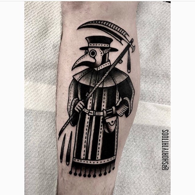 Plague doctor tattoo by Ana