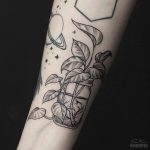 Plant in mason jar tattoo by EK