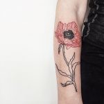 Poppy tattoo by Martha Bocharova