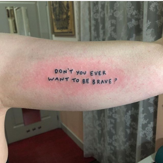Quote tattoo by European Son 420