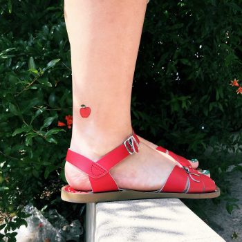 Red apple tattoo