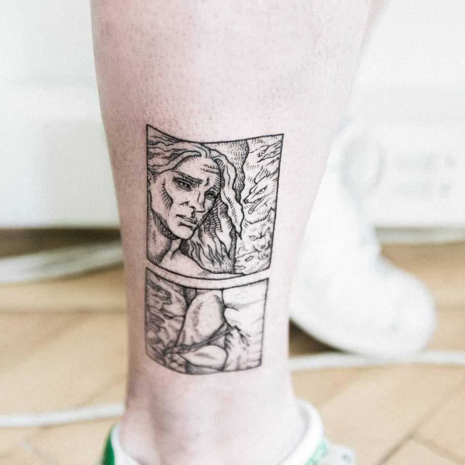 Saint Sebastian tattoo by Dogma Noir
