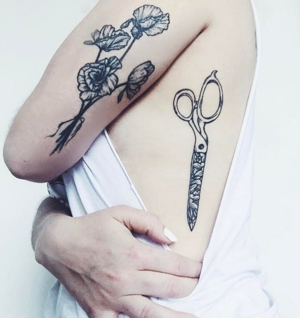 Scissors by Taylor Lil Indigo Tattoo