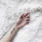 Script tattoo by Stella Tx