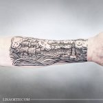 Seascape tattoo by Lisa Orth