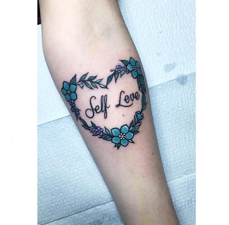 Self love tattoo by Carla Evelyn