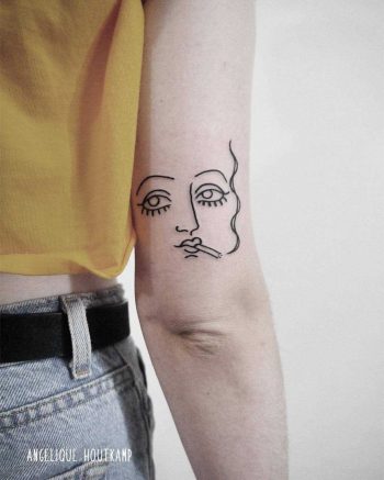 Smoking face by Angelique Houtkamp
