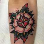 Solid flower tattoo by Jeroen Van Dijk