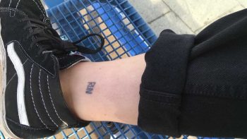 Stick and poke Runi tattoo