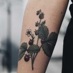 Strawberry plant tattoo