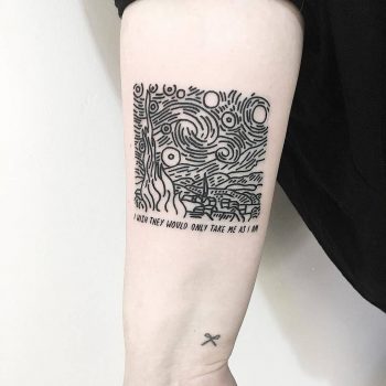 The Starry Night by Mr. Preston tattoo