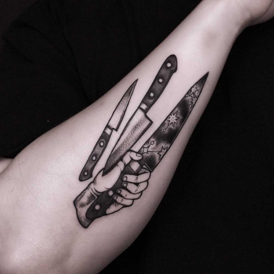 Three knives tattoo
