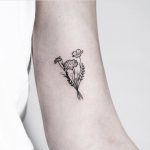 Tiny bouquet tattoo by Rach Ainsworth