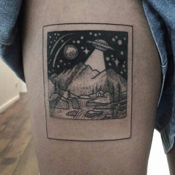 UFO picture tattoo