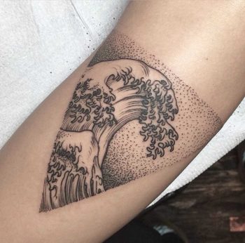 Wave tattoo by Rachel Hauer