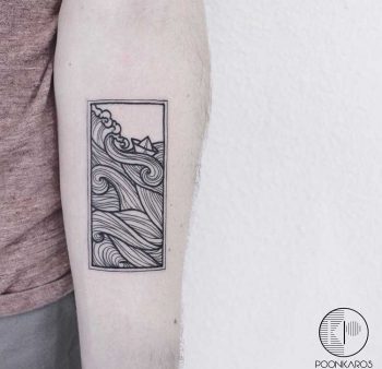Waves tattoo by Karry Ka Ying Poon
