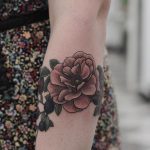 Wild rose and blueberry tattoo