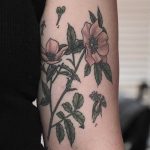 Wild rose tattoo by Olga Nekrasova