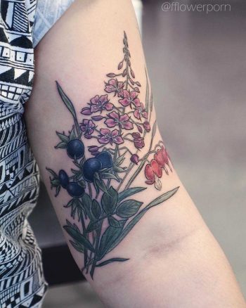 Willow herb timothy grass tattoo