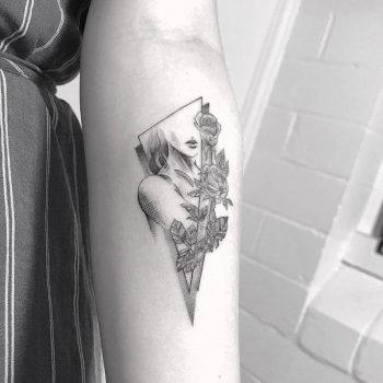 Woman and flowers by Maxe Brother