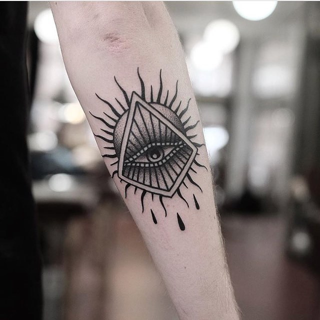 All seeing eye tattoo by Jonas Ribeiro 