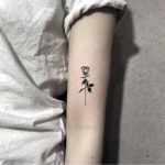 Beautiful minimalist rose tattoo