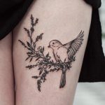 Bird on a branch by Olga Nekrasova
