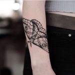 Butterfly tattoo on the arm by Jonas Ribeiro