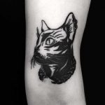 Cat portrait tattoo done at BK Ink Studio