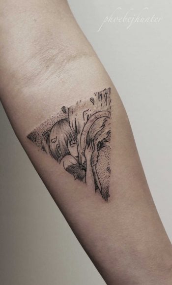 Chihiro and haku Spirited Away tattoo