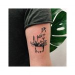 Cool minimalist flower pot tattoo