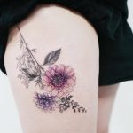 Dahila flower tattoo