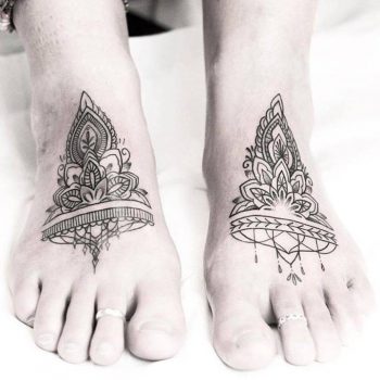 Feet ornament tattoos by Rach Ainsworth