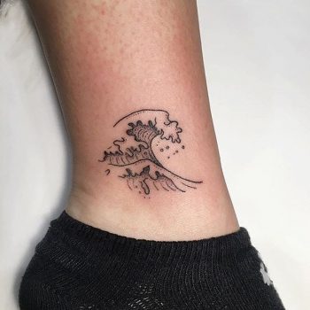 Hand-poked The Great Wave of Kanagawa