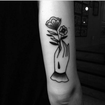 Hand with a rose