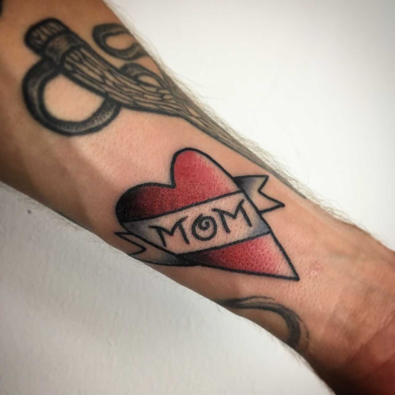 Heart tattoo for a mother