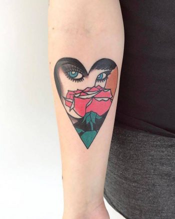 Lady with a rose by Patryk Hilton
