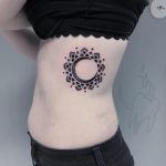 Mandala and moon tattoo