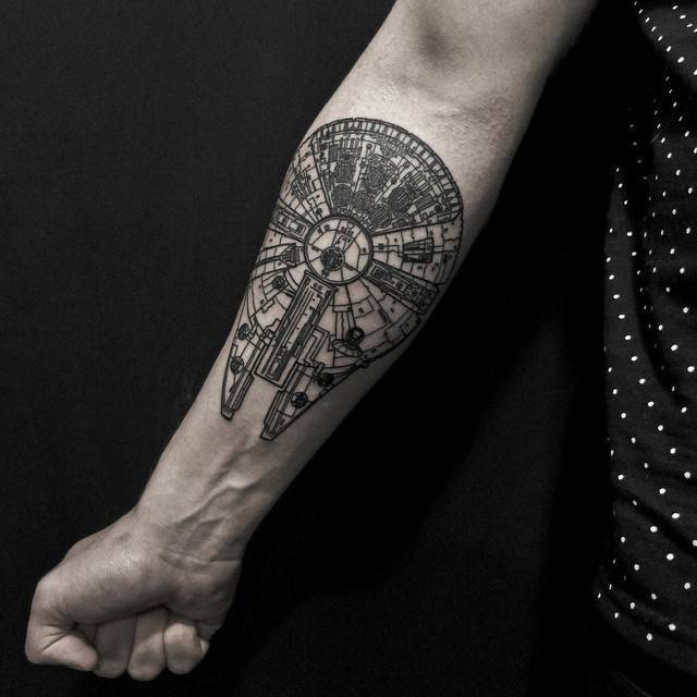 Millenium Falcon tattoo