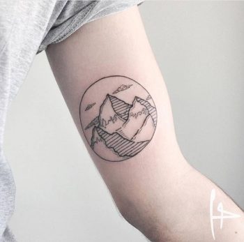 Mountain range tattoo