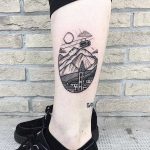 Mountains tattoo by Bombay Foor