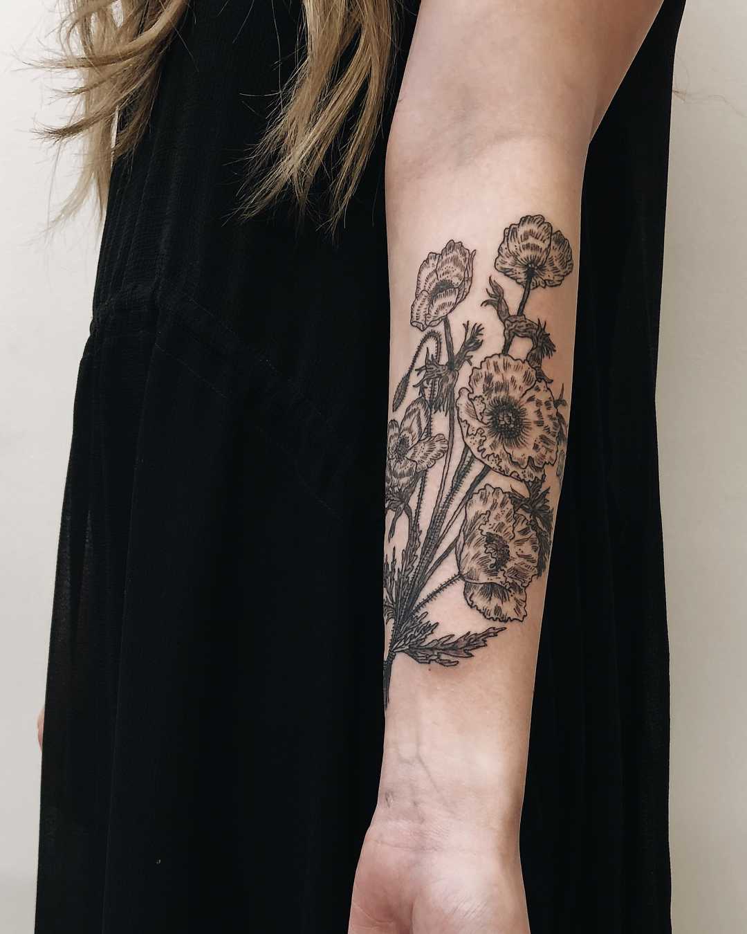 Poppy Anemone tattoo