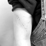 Reverse Pisces constellation tattoo