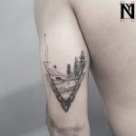 Sacred geometry and landscape tattoo