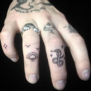  Black leaf tattoo - Tattoogrid.net
