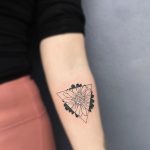 Triangle and flower tattoo by Koala Inkaholik