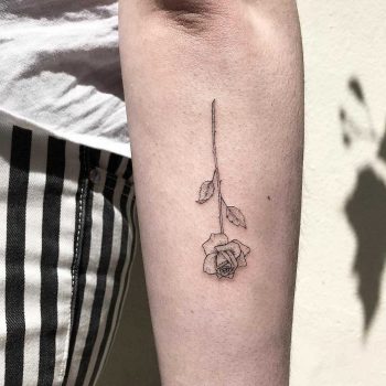 Upside down rose by Femme Fatale Tattoo