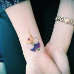 Violet tattoo on the wrist